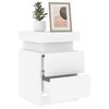 vidaXL Bedside Cabinet Set of 2 White Engineered wood Medium