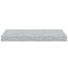 vidaXL Wall Shelf Set of 4 Concrete Gray Honeycomb MDF, Metal