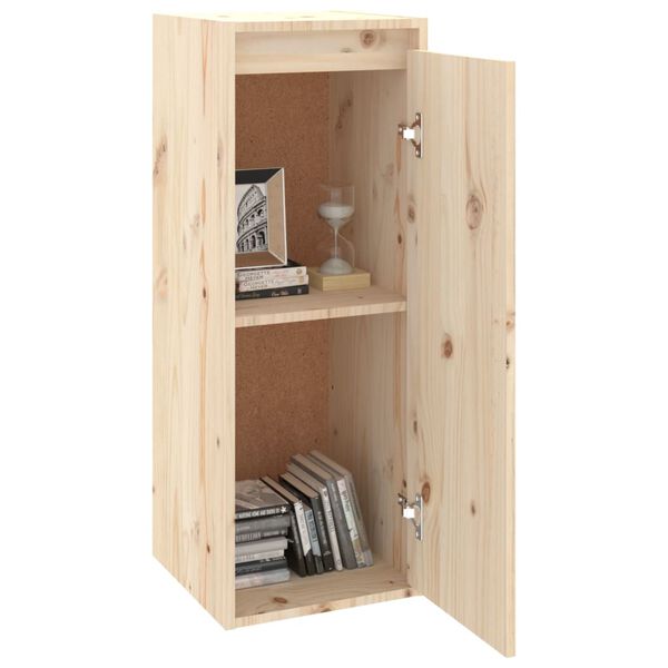 vidaXL Wall Cabinet Set of 2 Natural wood Solid pine wood