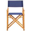 vidaXL Chair Set of 2 Natural wood color and Blue