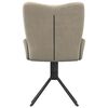vidaXL Swivel Dining Chairs 2 pcs Light Gray Velvet
