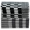 vidaXL Towel Set Set of 50 Black and White 100% Cotton Various Sizes