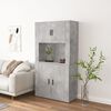vidaXL Highboard Concrete Gray Engineered wood Large Highboard