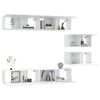 vidaXL 6 Piece TV Stand Set White Engineered Wood