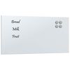 vidaXL Wall-mounted Magnetic Board White 23.6"x11.8" Tempered Glass