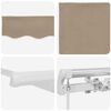 vidaXL Retractable Awning Beige 196.85" x 118.11" Polyester and Metal
