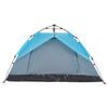 vidaXL Camping Tent Dome 3-Person Blue Quick Release