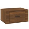 vidaXL Wall-mounted Bedside Cabinet Set of 2 Brown oak Engineered wood