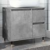vidaXL Bathroom Cabinet Concrete Gray Engineered wood, Iron Medium
