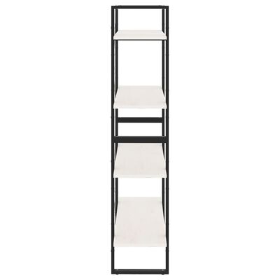 vidaXL 4-Tier Book Cabinet White 31.5"x11.8"x55.1" Solid Pine Wood