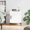 vidaXL Bedside Cabinet White Engineered wood Medium Bedside Cabinet