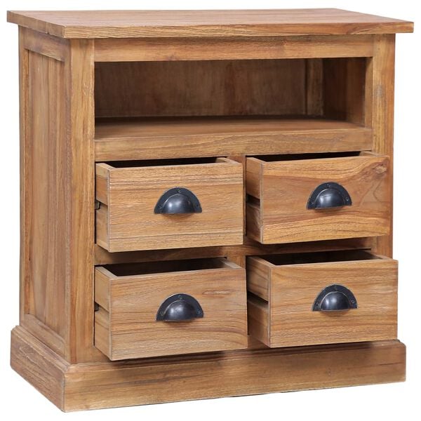 vidaXL Side Cabinet Teak Solid teak wood Medium Side Cabinet