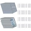 vidaXL Lashing Rings for Trailer 8 pcs Galvanised Steel 4409.2 lb