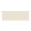 vidaXL Patio Bench with Cream Cushion 59.1" Solid Teak Wood