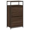 vidaXL Shoe Cabinet Brown Oak Engineered Wood Slim Shoe Cabinet