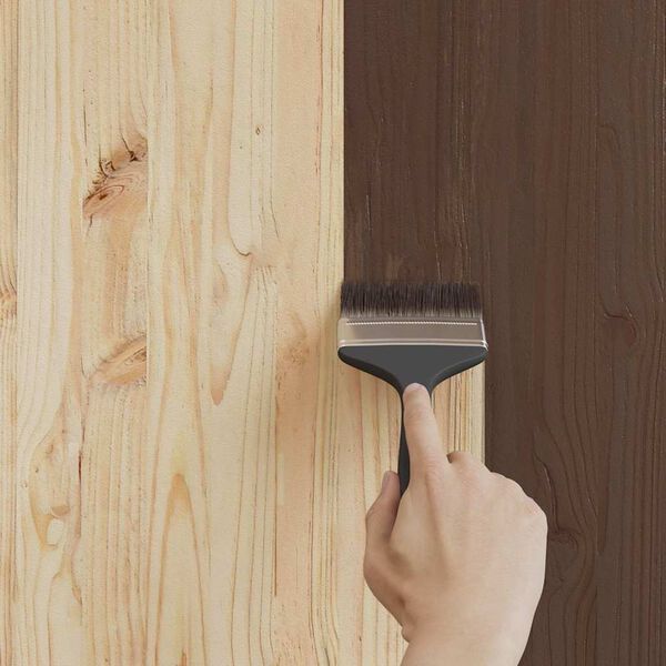 vidaXL Wood Paint Brown 6.50 x 6.50 x 6.30 in Wall Print