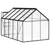 vidaXL Greenhouse Anthracite Aluminum 63.3 sq ft UV-resistant materials
