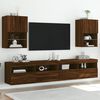 vidaXL TV Cabinet Set of 2 Brown Oak Engineered Wood 15.9x11.8x23.6 in