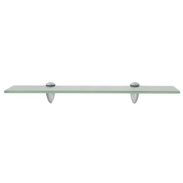 vidaXL Floating Shelf Set of 2 Frosted Tempered safety glass, Zinc alloy