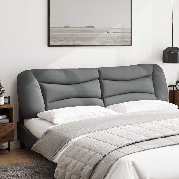 vidaXL Headboard Cushion Light grey 100% polyester Oversized