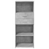 vidaXL Highboard Concrete grey Engineered wood 48.8 inches Highboard