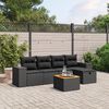 vidaXL Garden Sofa Set Black