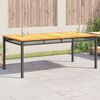 vidaXL Garden Table Black and Brown