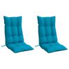 vidaXL Highback Chair Cushion Set of 2 Light blue