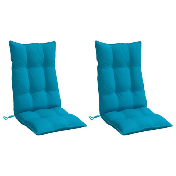 vidaXL Highback Chair Cushion Set of 2 Light blue