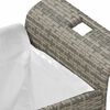 vidaXL Garden Bench Grey Polyethylene Rattan Medium Garden Bench