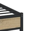 vidaXL Bed Frame Sonoma Oak Steel, Engineered wood 39.4x74.8 in