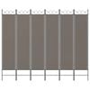vidaXL 6-Panel Room Divider Anthracite 94.5"x86.6" Fabric