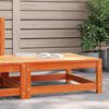 vidaXL Garden Footstool Wax brown Solid pine wood 27.6 x 27.6 x 11.8 in