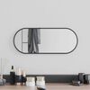 vidaXL Wall Mirror Black Glass, PVC 19.7 x 7.9 in Wall-mounted
