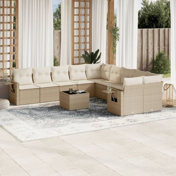 vidaXL Garden Sofa Set Beige