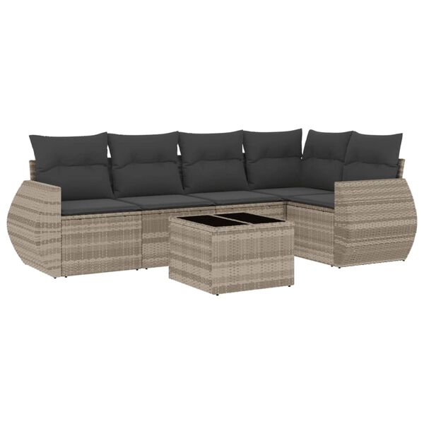 vidaXL Garden Sofa Set Light grey