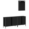 vidaXL Bathroom Furniture Set Black Engineered wood Medium