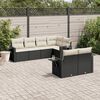 vidaXL Garden Sofa Set Black, Cream White PE rattan Large Modular