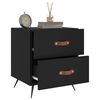 vidaXL Bedside Cabinet Set of 2 Black