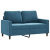 vidaXL 2 Piece Sofa Set with Cushions Blue Velvet