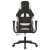 vidaXL Gaming Chair Black and Cream Fabric