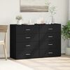 vidaXL Sideboard Black Engineered Wood 23.6x15.4x31.5 in Sideboard