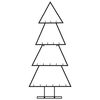 vidaXL Metal Christmas Tree Black Powder-coated steel 35.4 in Hooks