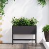 vidaXL Raised Garden Planter Black 60 x 26 x 45 cm Steel