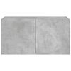 vidaXL TV Wall Cabinet Concrete grey Engineered wood Medium