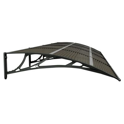 vidaXL Door Canopy Black 157.5"x39.4" Polycarbonate