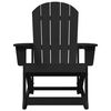 vidaXL Adirondack Rocking Chair Black 92 x 73.5 x 92 cm HDPE