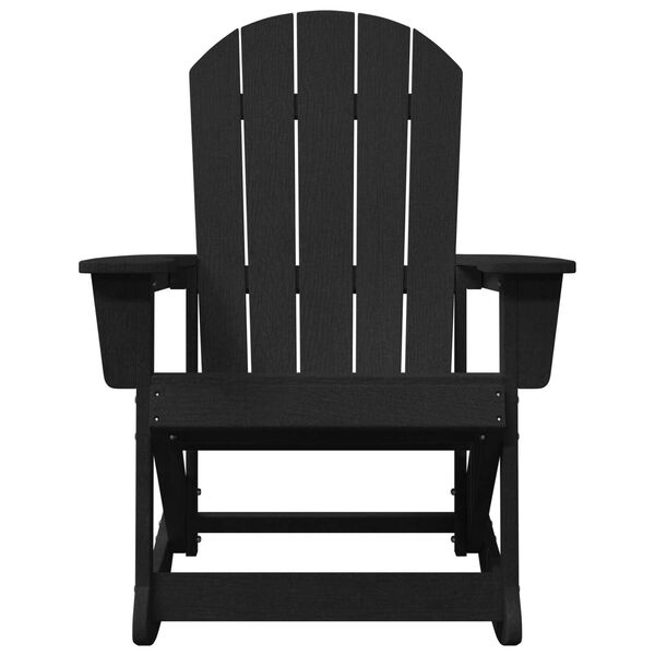 vidaXL Adirondack Rocking Chair Black 92 x 73.5 x 92 cm HDPE