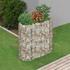 vidaXL Gabion Raised Bed Silver Galvanized iron Medium Durable