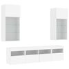 vidaXL 5 Piece TV Wall Units with LED White Engineered Wood